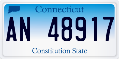 CT license plate AN48917