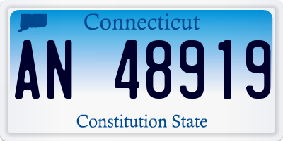 CT license plate AN48919