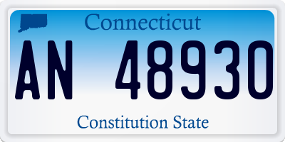 CT license plate AN48930