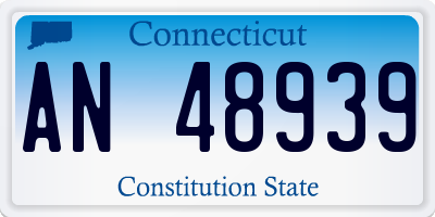 CT license plate AN48939
