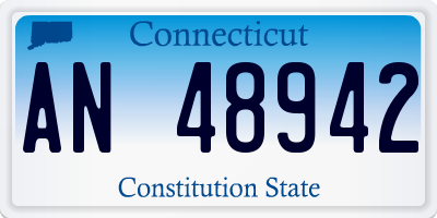 CT license plate AN48942