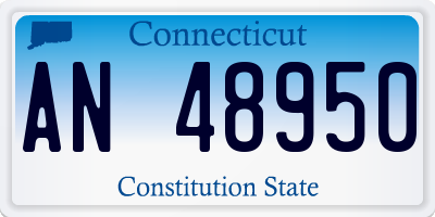 CT license plate AN48950