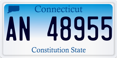 CT license plate AN48955
