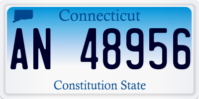 CT license plate AN48956