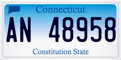 CT license plate AN48958