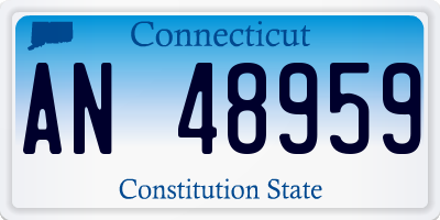 CT license plate AN48959