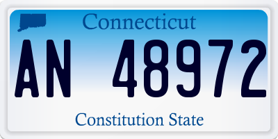 CT license plate AN48972