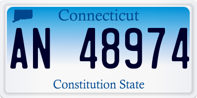 CT license plate AN48974