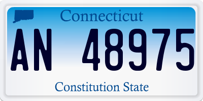 CT license plate AN48975
