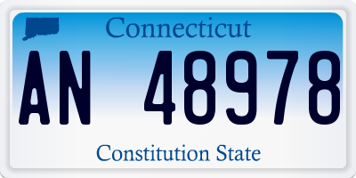 CT license plate AN48978