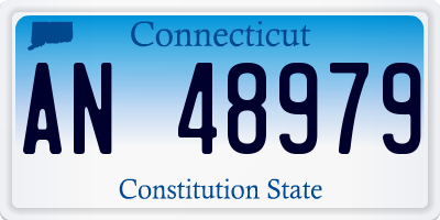 CT license plate AN48979