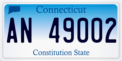 CT license plate AN49002