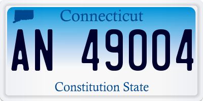 CT license plate AN49004