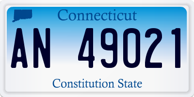 CT license plate AN49021