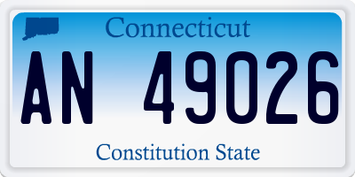 CT license plate AN49026