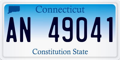 CT license plate AN49041