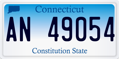 CT license plate AN49054