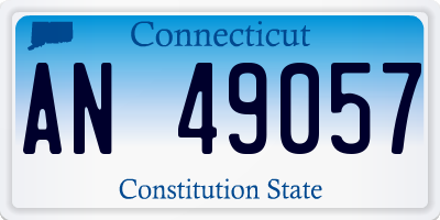 CT license plate AN49057