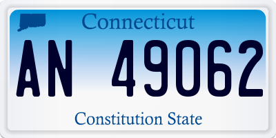 CT license plate AN49062