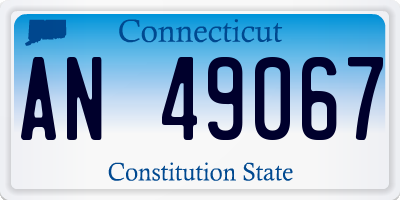 CT license plate AN49067