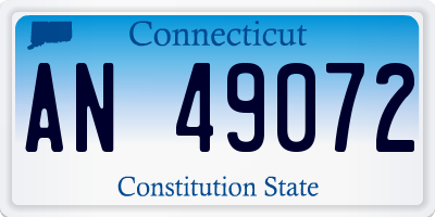 CT license plate AN49072
