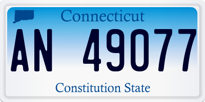 CT license plate AN49077