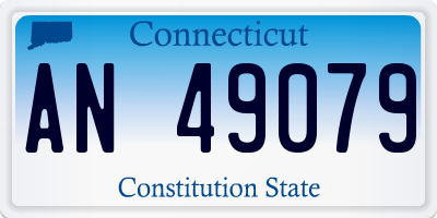 CT license plate AN49079