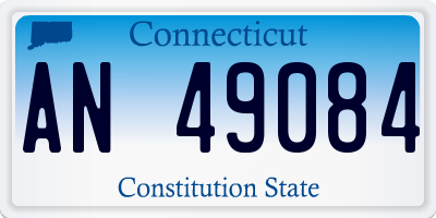 CT license plate AN49084
