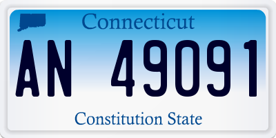 CT license plate AN49091