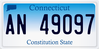CT license plate AN49097