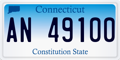 CT license plate AN49100