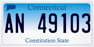 CT license plate AN49103