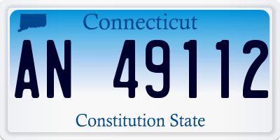 CT license plate AN49112