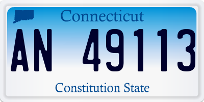 CT license plate AN49113