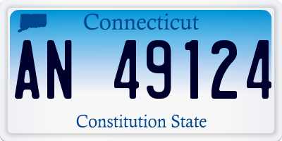 CT license plate AN49124