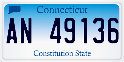 CT license plate AN49136