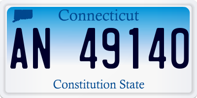 CT license plate AN49140