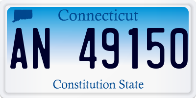 CT license plate AN49150