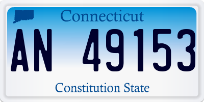 CT license plate AN49153