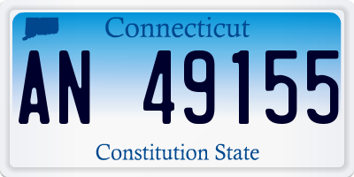 CT license plate AN49155