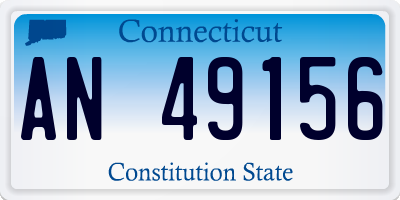 CT license plate AN49156