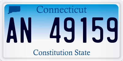 CT license plate AN49159