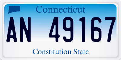 CT license plate AN49167