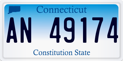 CT license plate AN49174