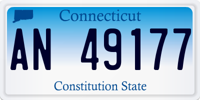 CT license plate AN49177