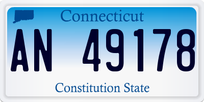 CT license plate AN49178
