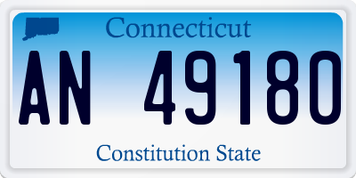 CT license plate AN49180