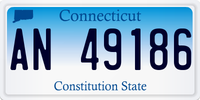 CT license plate AN49186