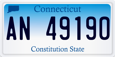 CT license plate AN49190