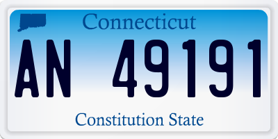 CT license plate AN49191